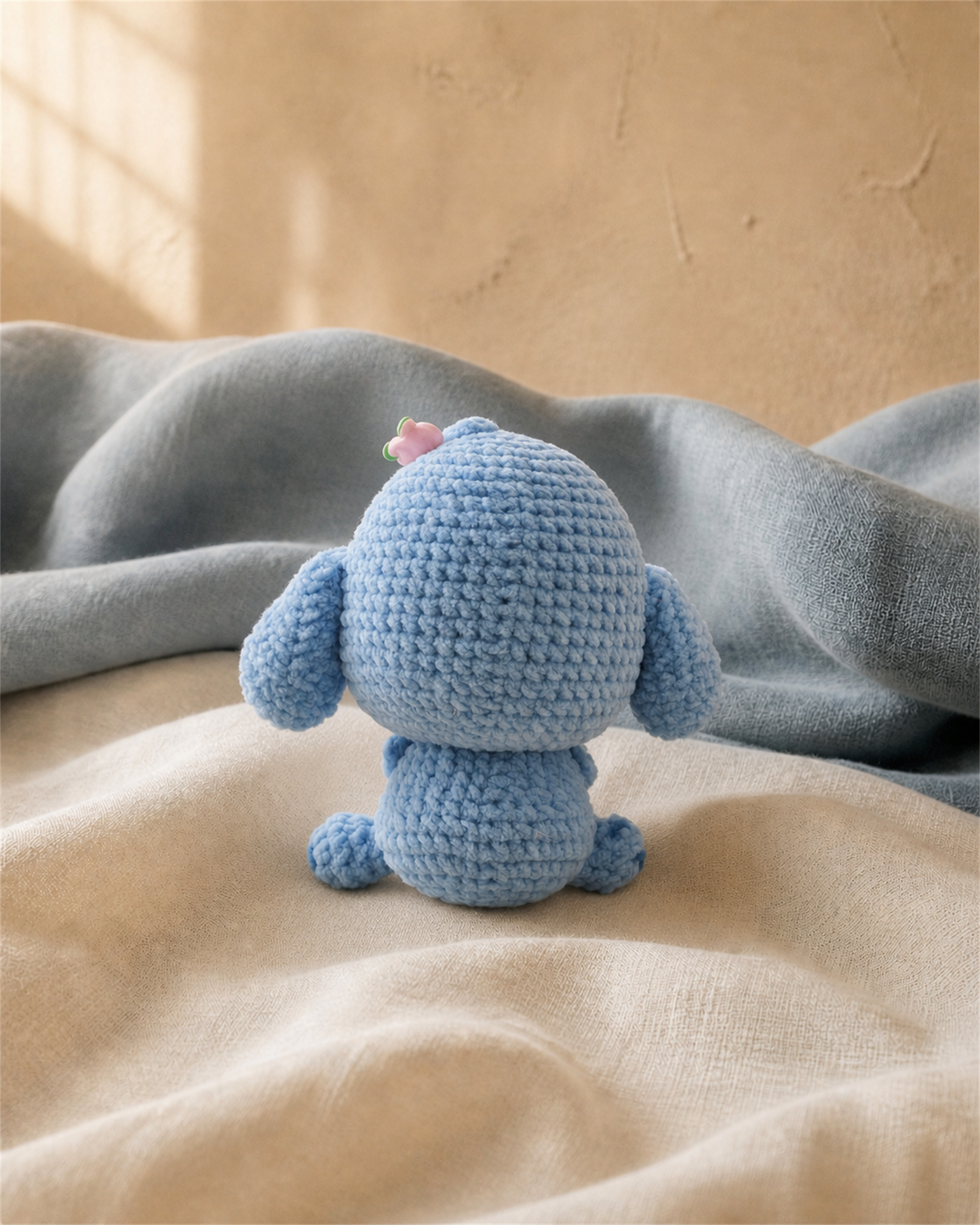 Sticky Blue Buddy Crochet Doll