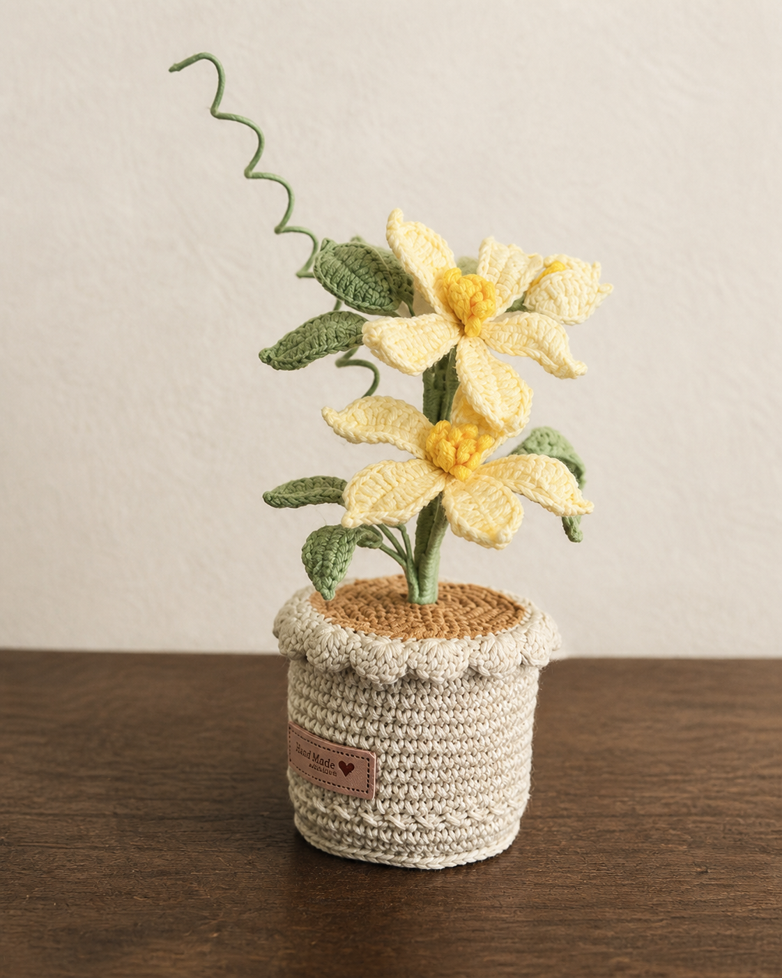 Frangipani Crochet Potted Plant
