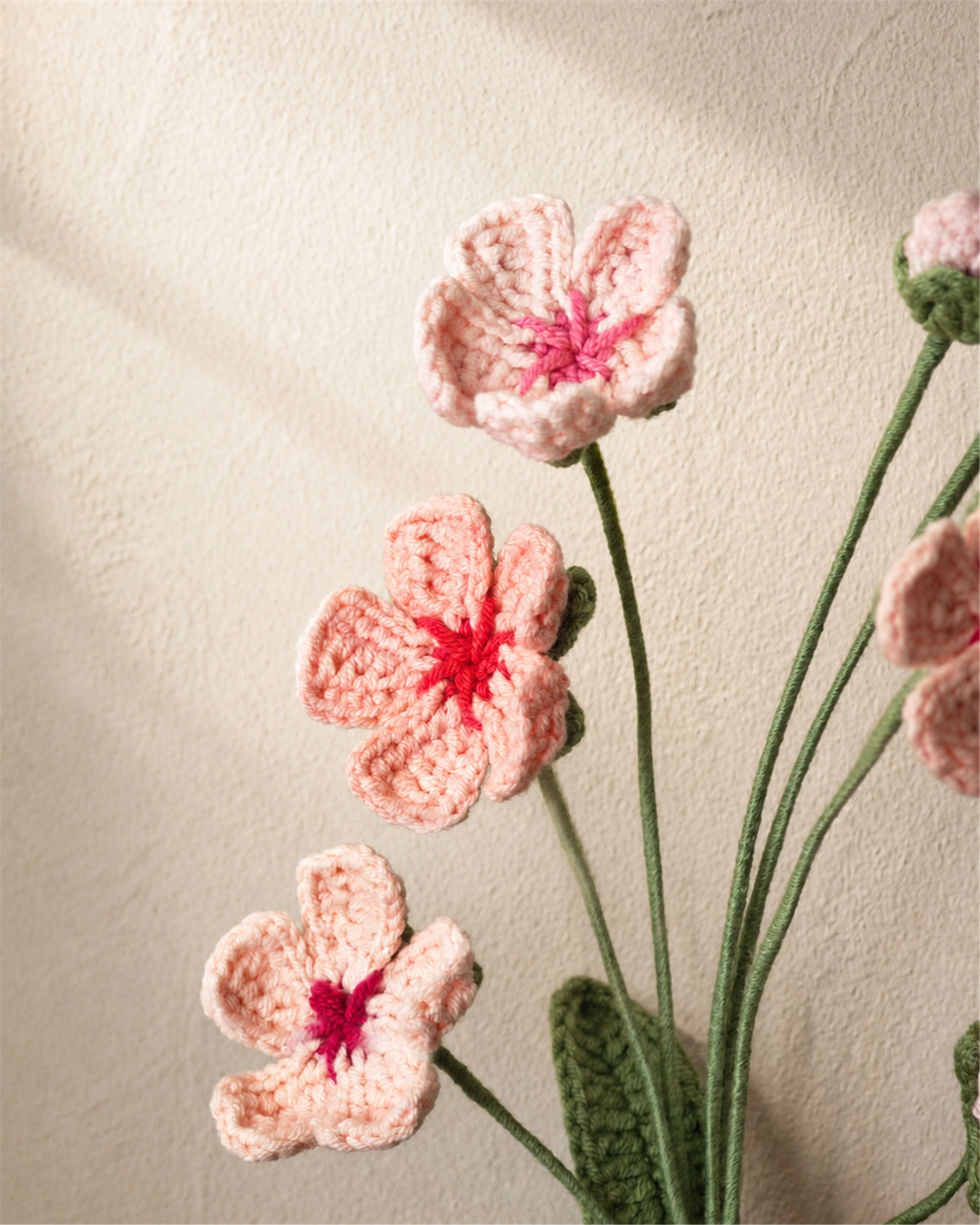 Pink Blossom Crochet Vase 31 cm