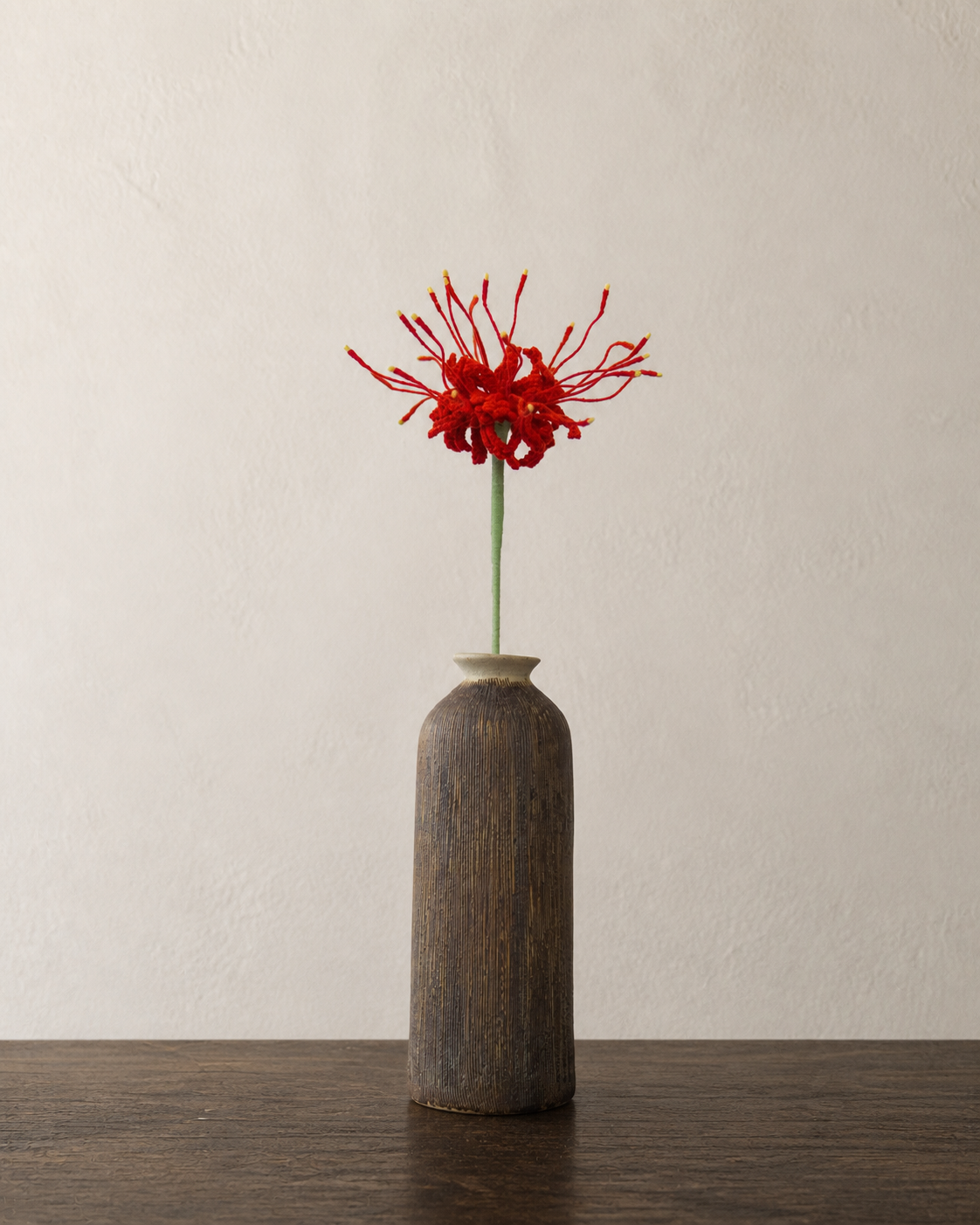 Red Spider Lily Crochet Vase