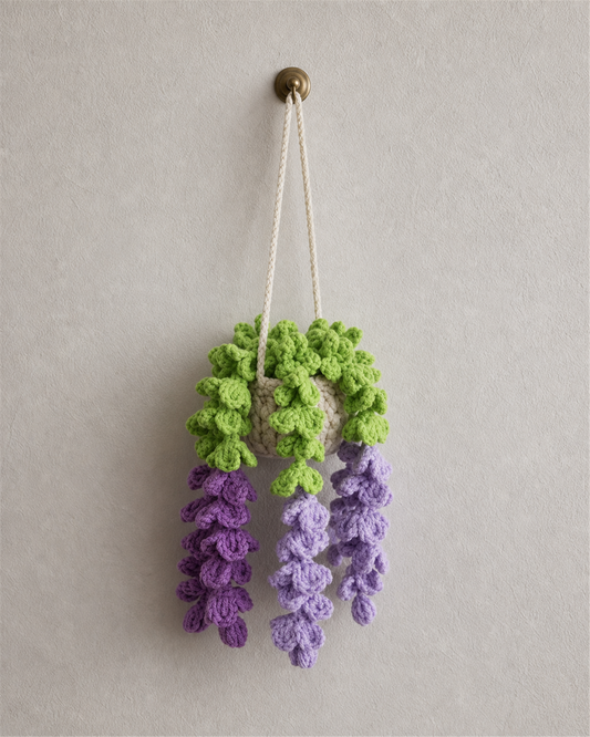 Purple Wisteria Hanging Basket