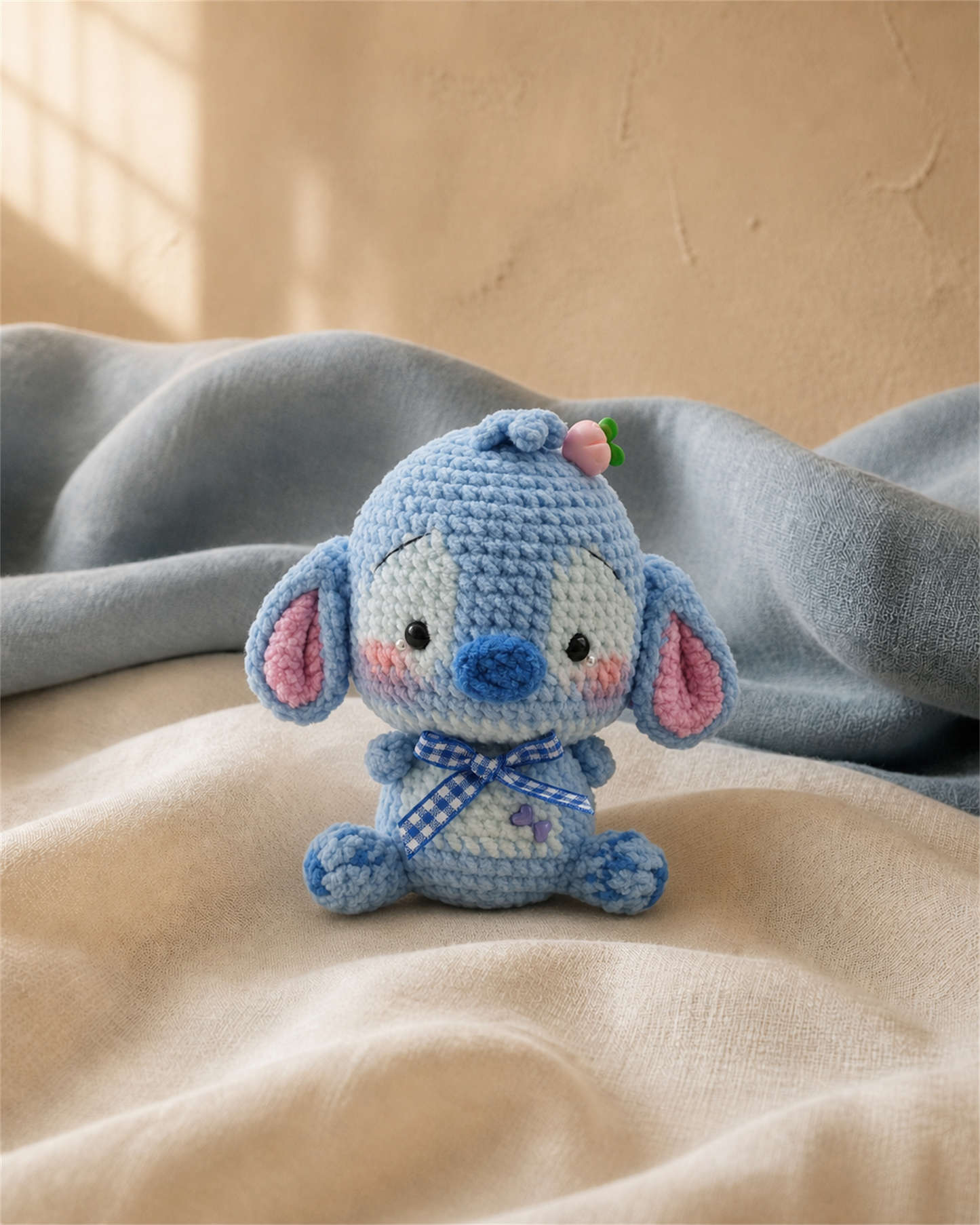 Sticky Blue Buddy Crochet Doll