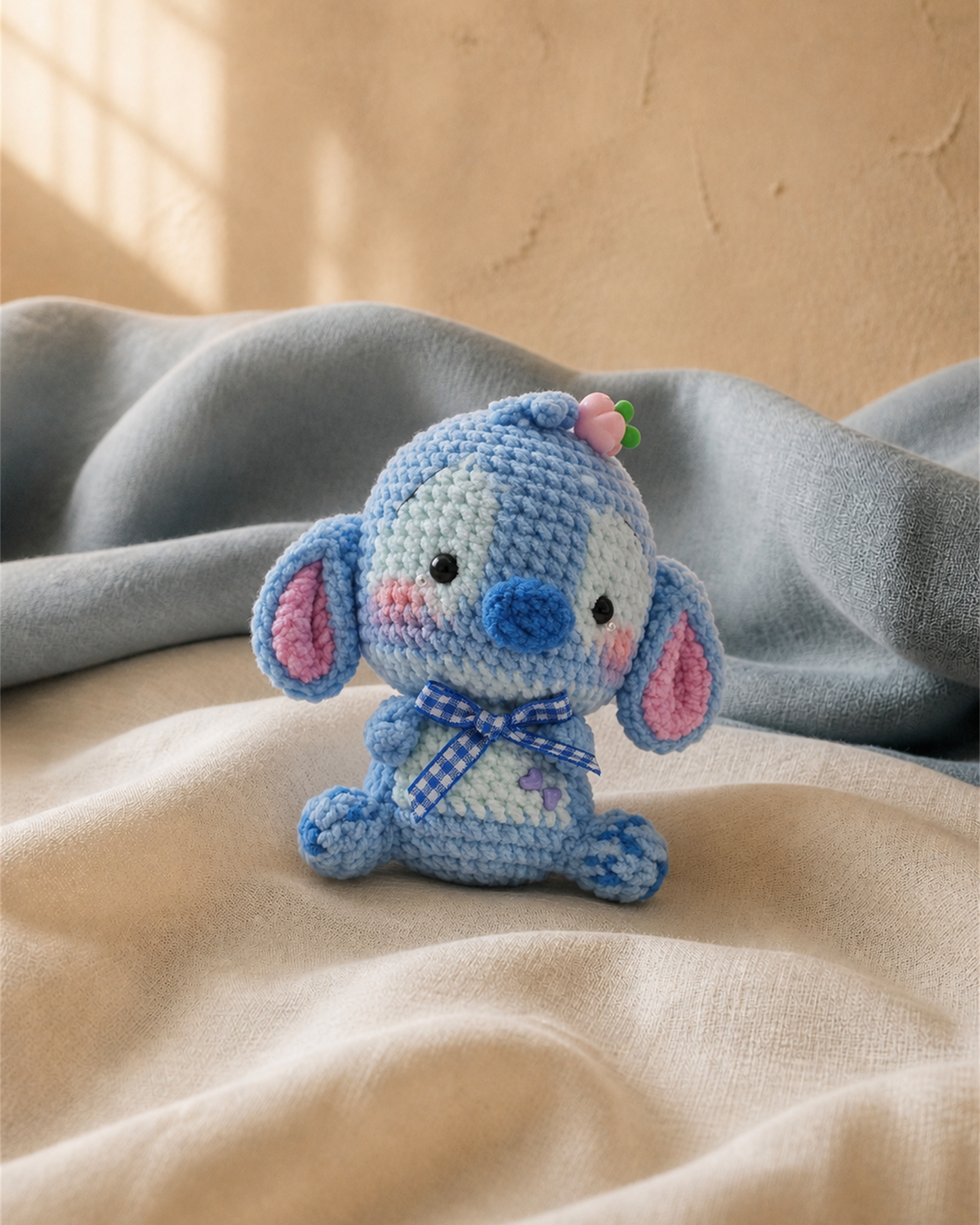 Sticky Blue Buddy Crochet Doll