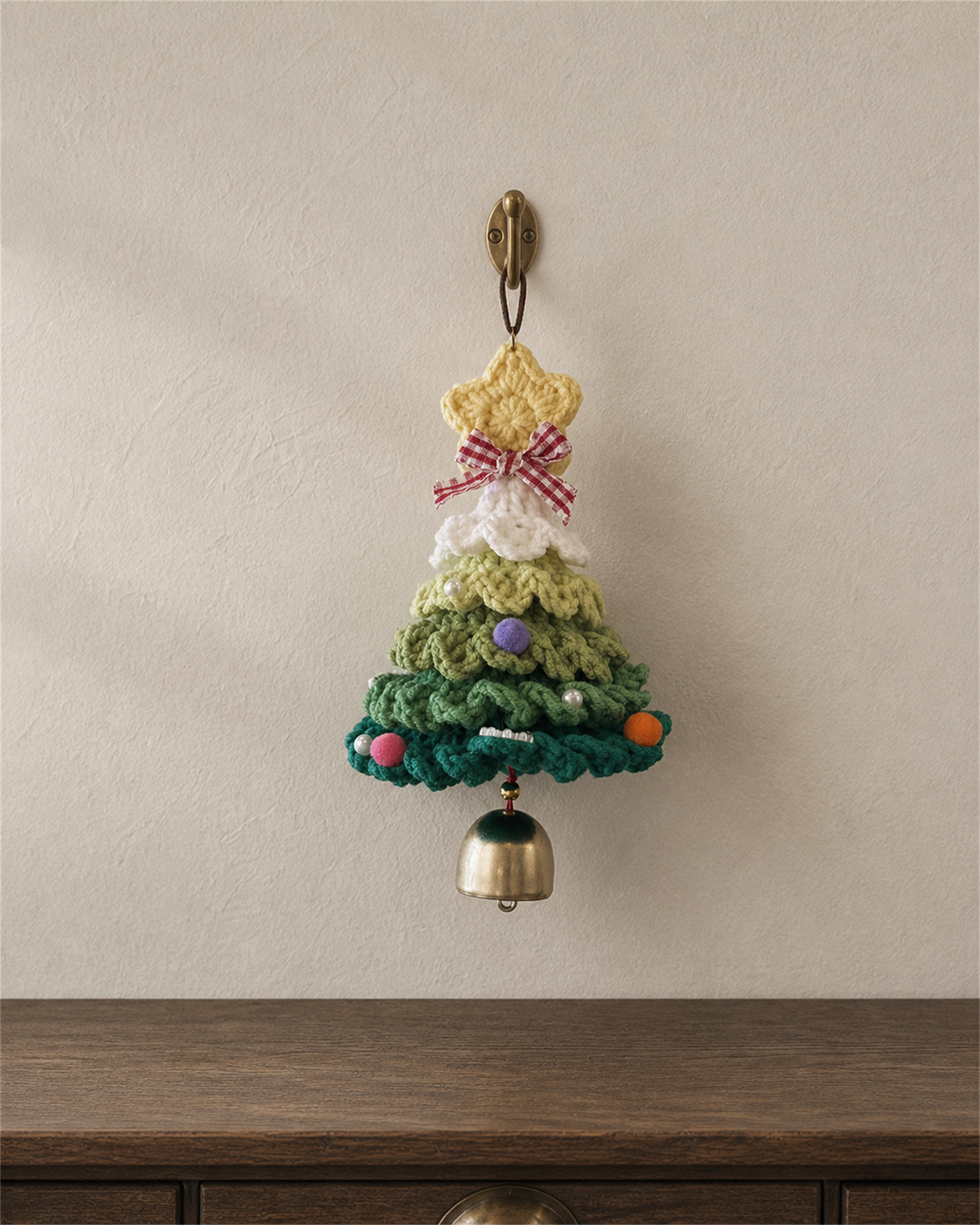 Crochet Christmas Tree Bell Ornament