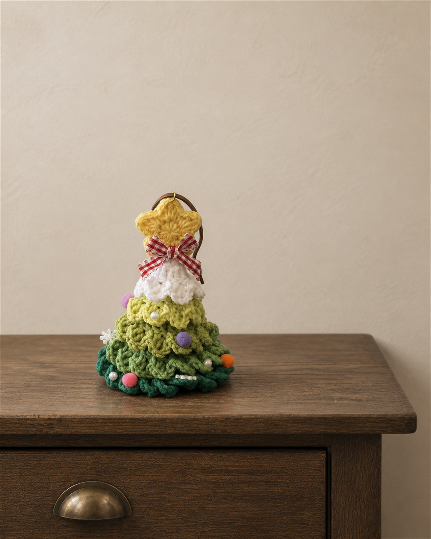 Crochet Christmas Tree Bell Ornament