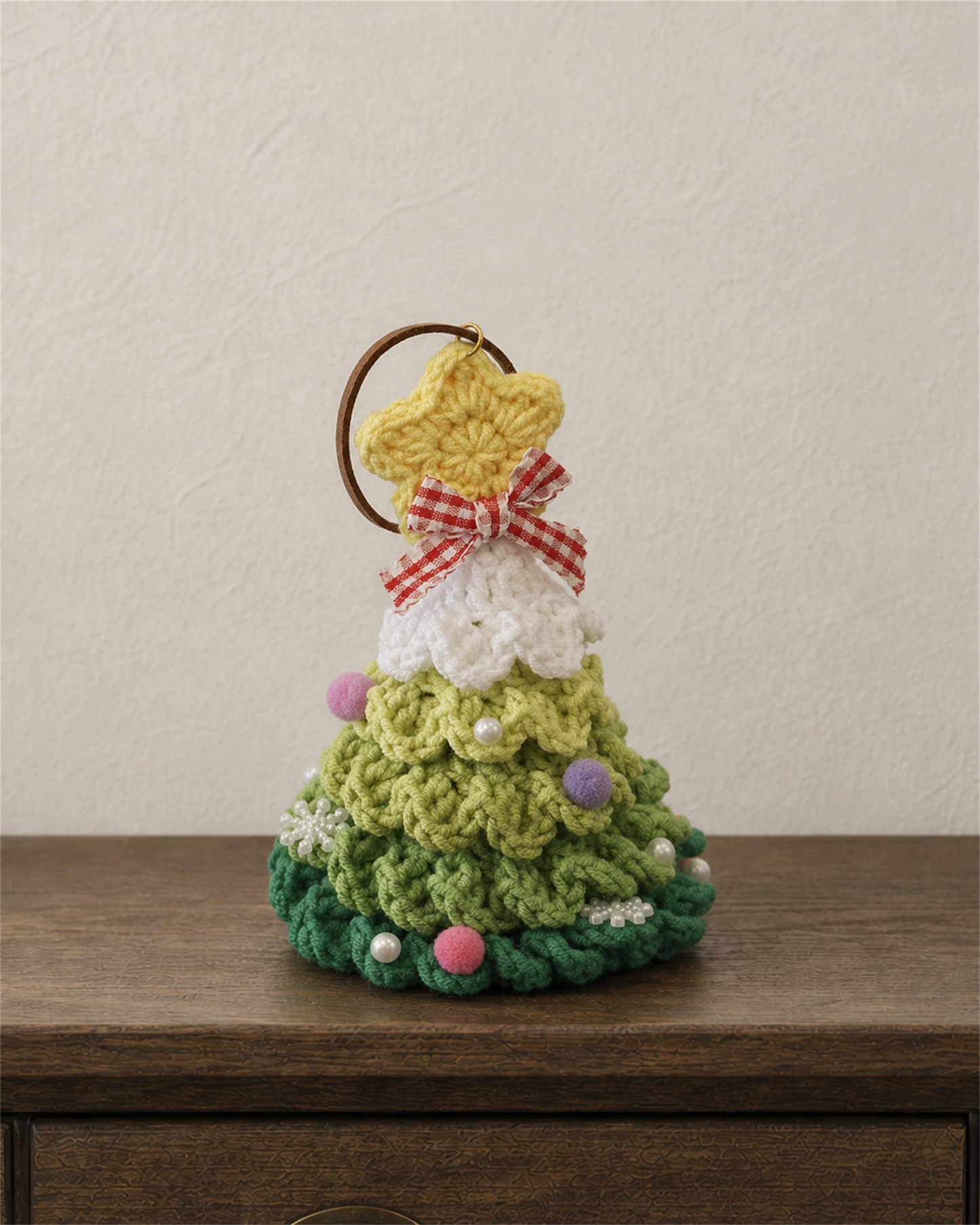 Crochet Christmas Tree Bell Ornament