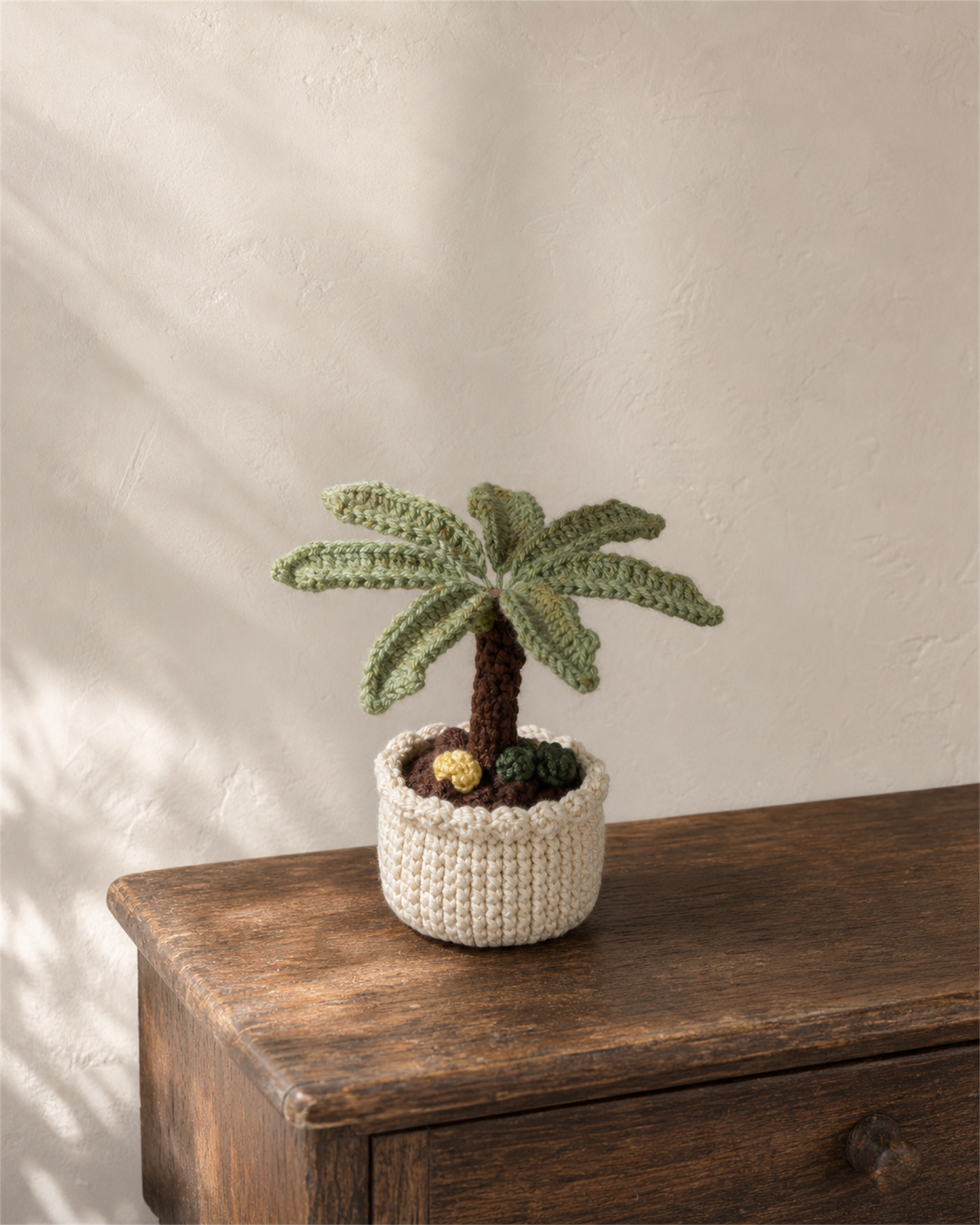 Crochet Coconut Palm Pot