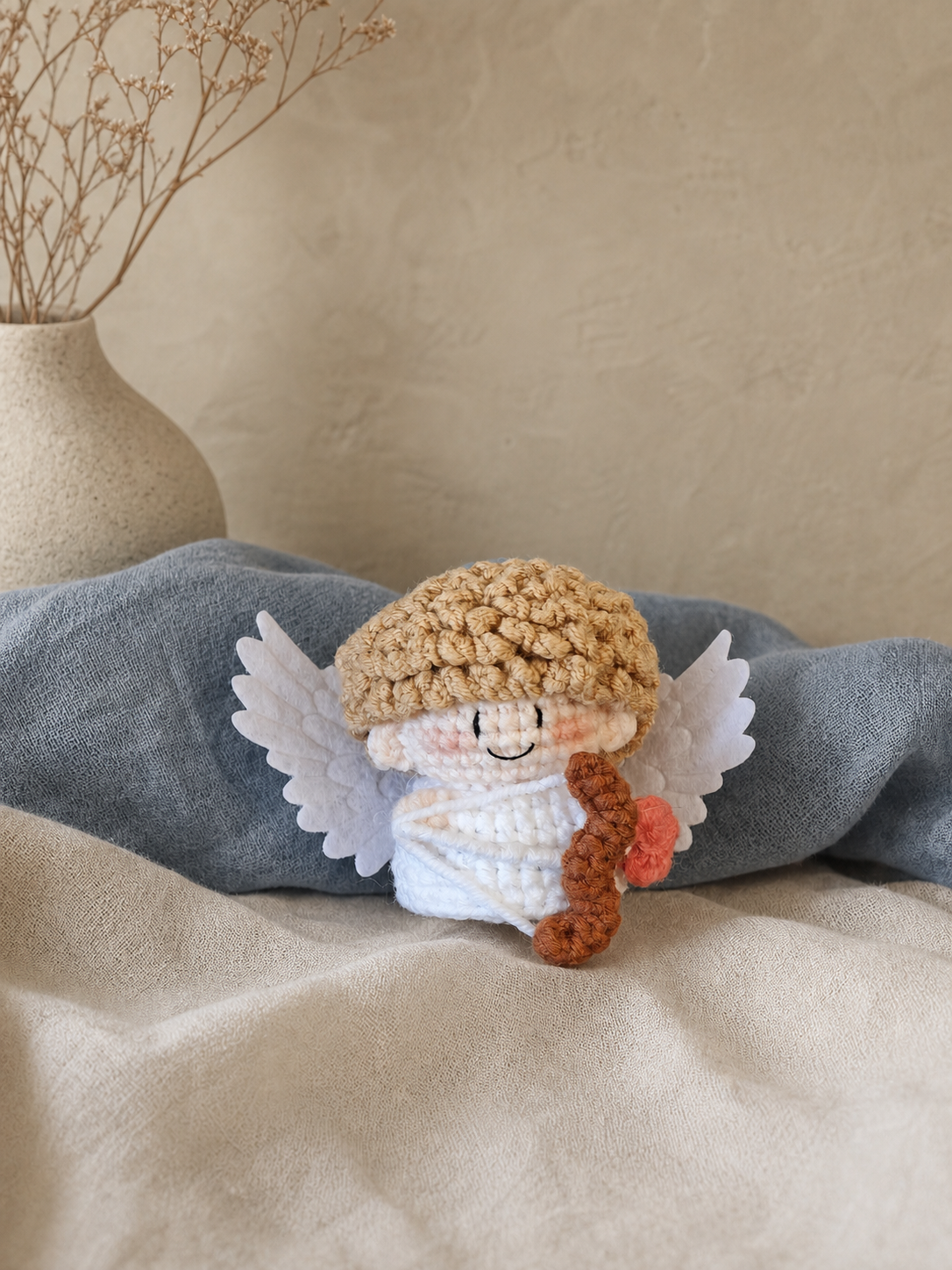 Cupid Angel Crochet Keychain