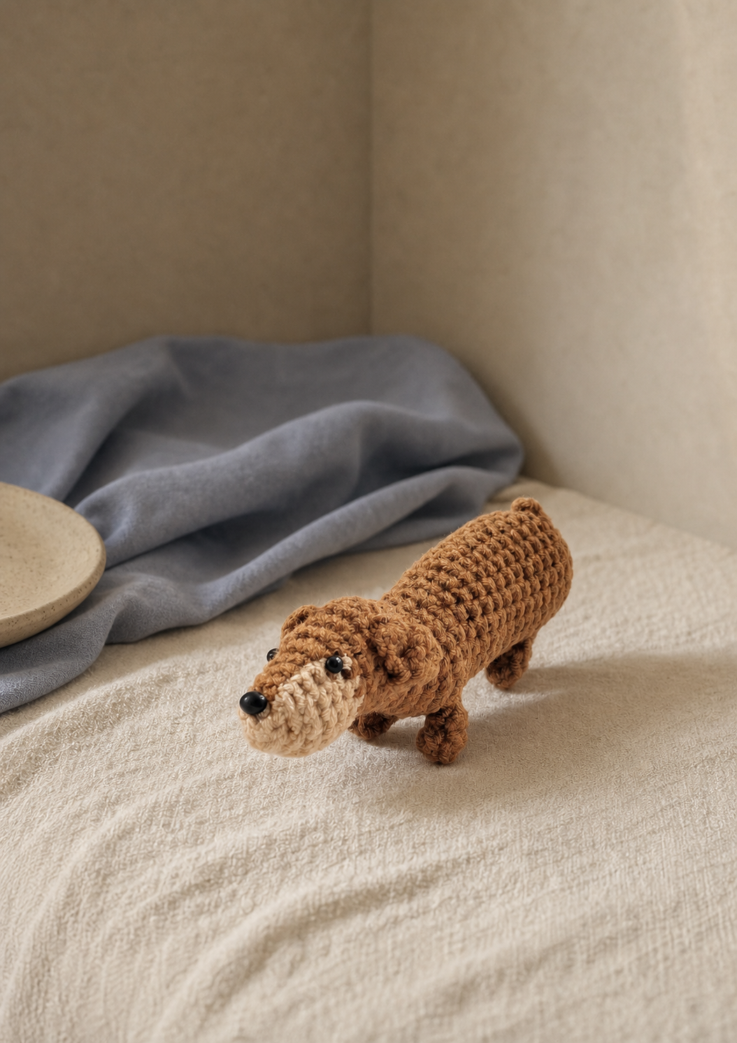 Noodle Bean Dachshund Crochet Plush