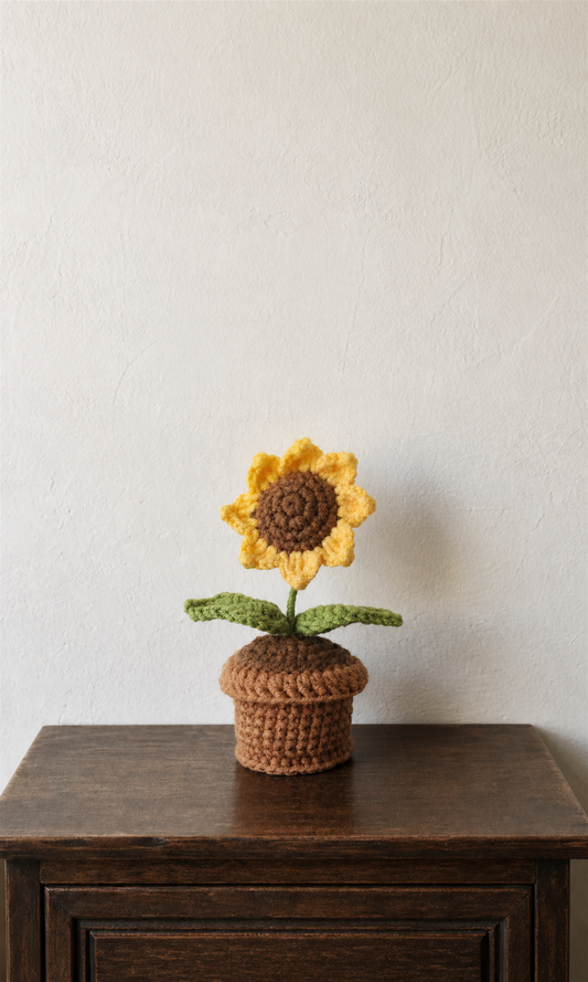 Sunflower Magnetic Mini Potted Plant
