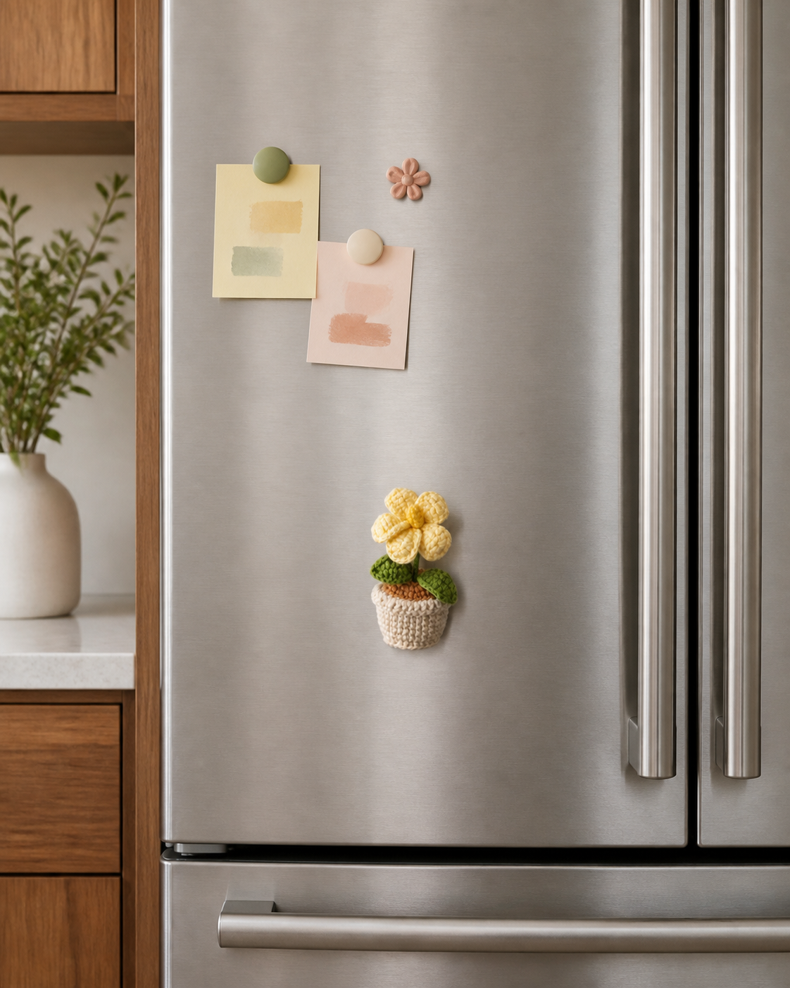 Five-Petal Flower Magnetic Mini Potted Plant