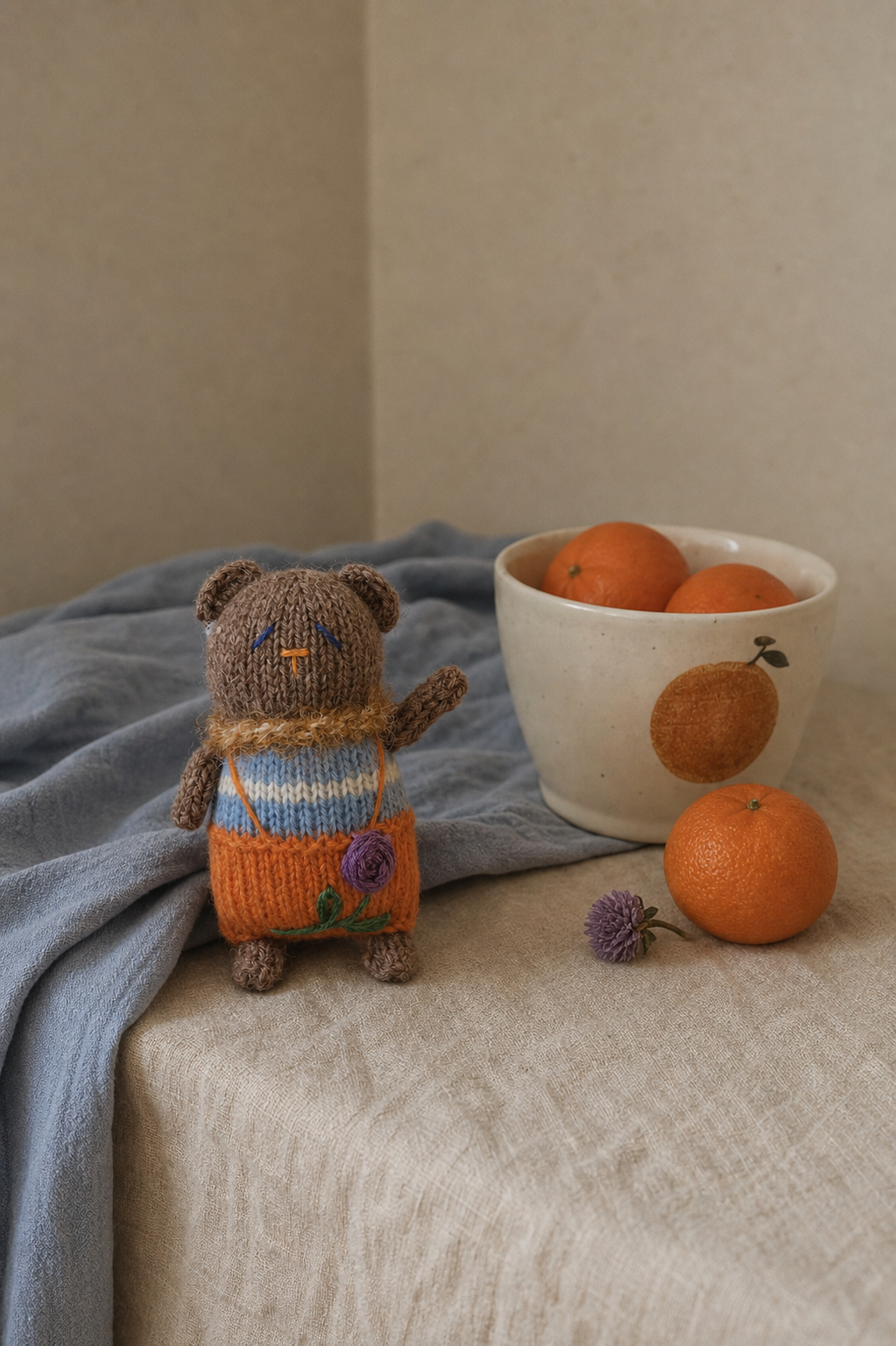 Fruit Friends Wool Crochet Keychain