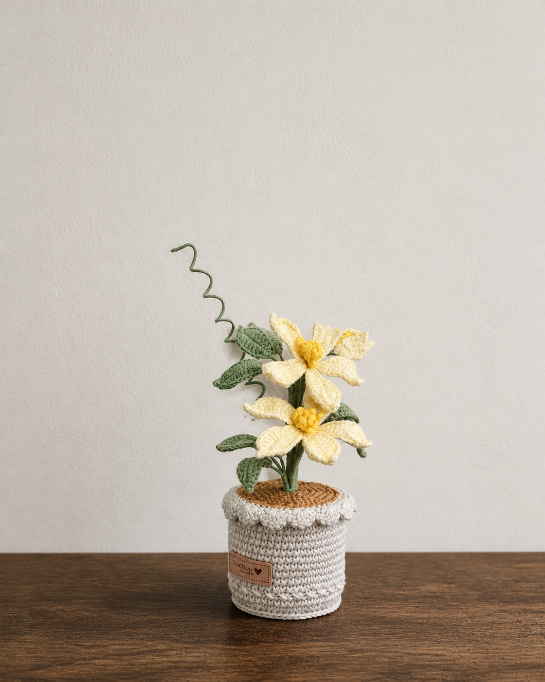 Frangipani Crochet Potted Plant