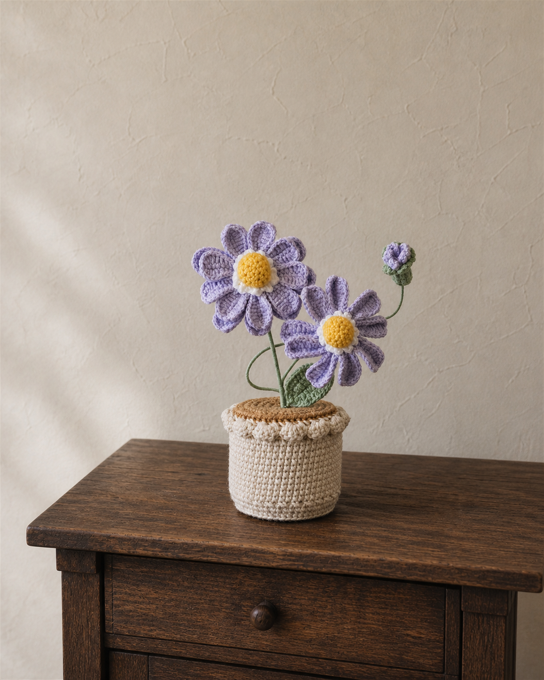 Crochet Daisy Pot