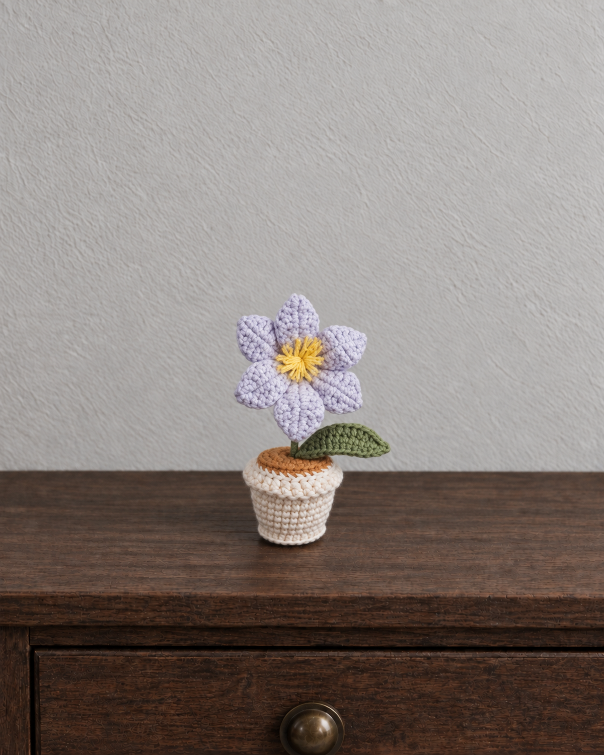 Lilac Star Flower Magnetic Mini Potted Plant
