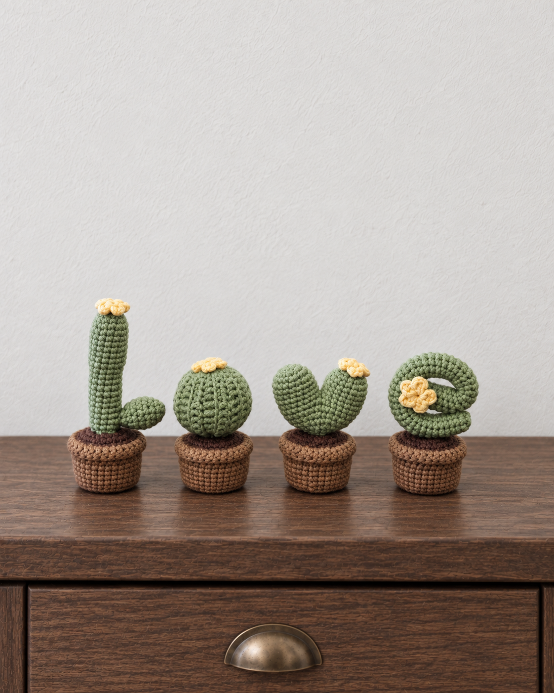 Mini Crochet Cactus Set - 4 Pieces
