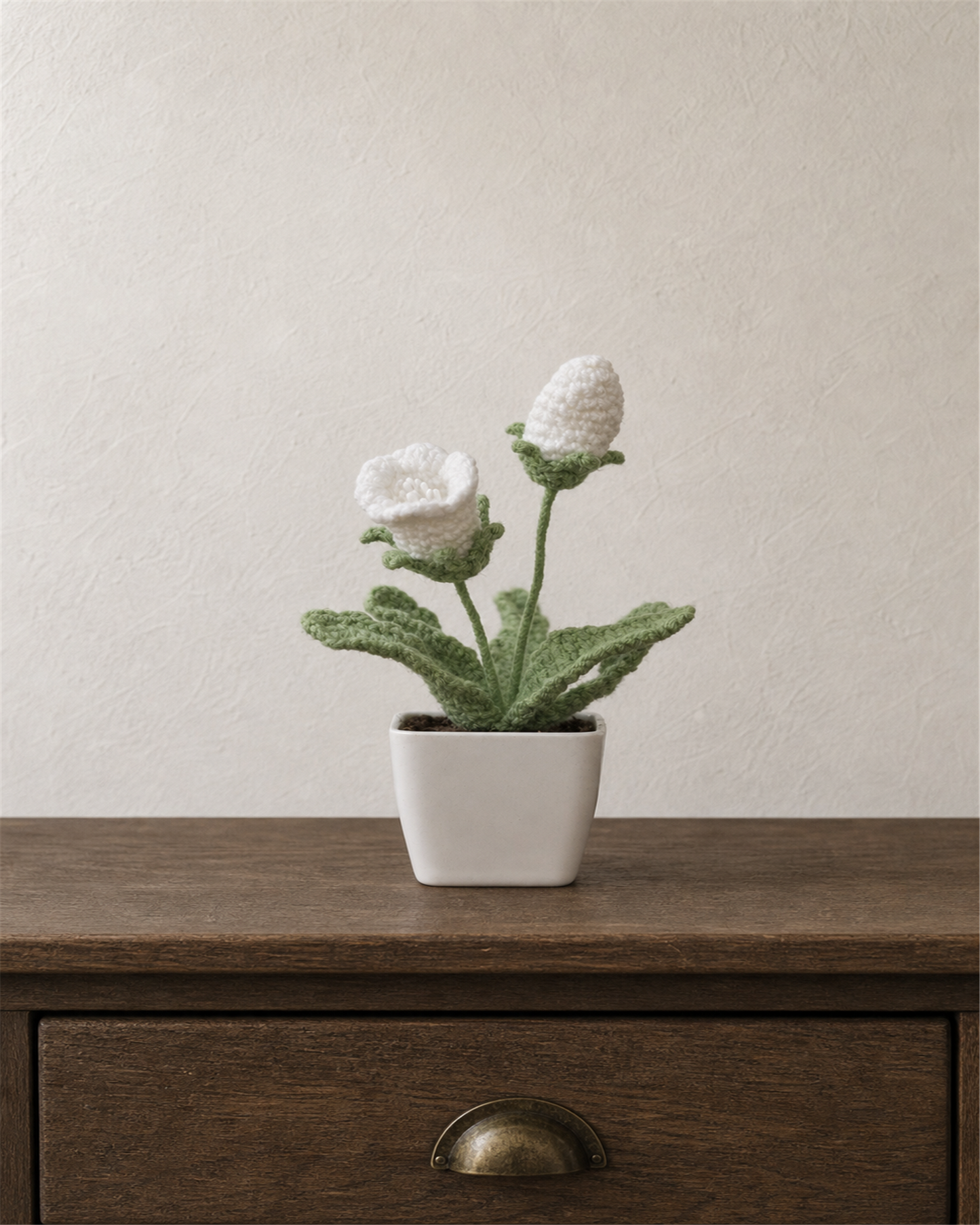 Mini White Bellflower Pot