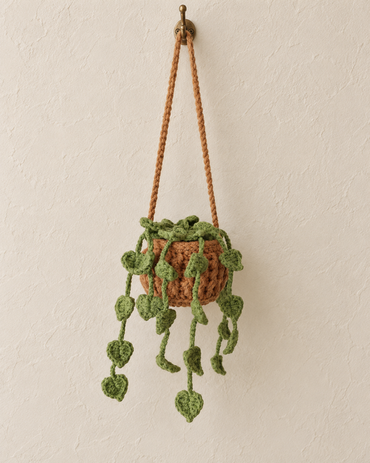 Monstera Crochet Hanging Basket