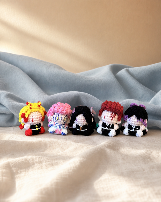 Moonblade Friends Crochet Keychain