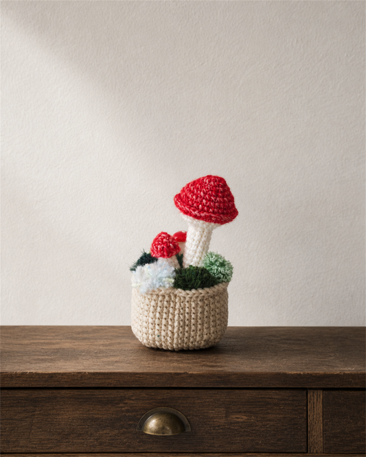 Hand-Crocheted Woodland Mushroom Garden