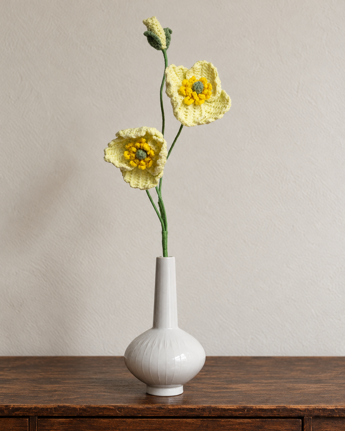Crochet Poppy Mini Light green