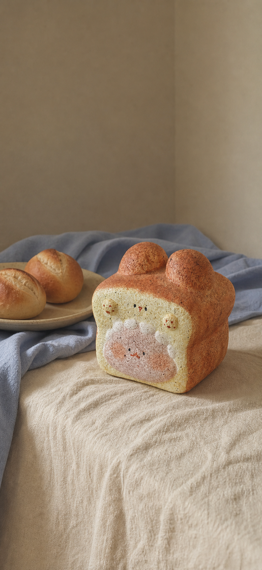 Toast Friends Ceramic Sculpture by Mashuwu