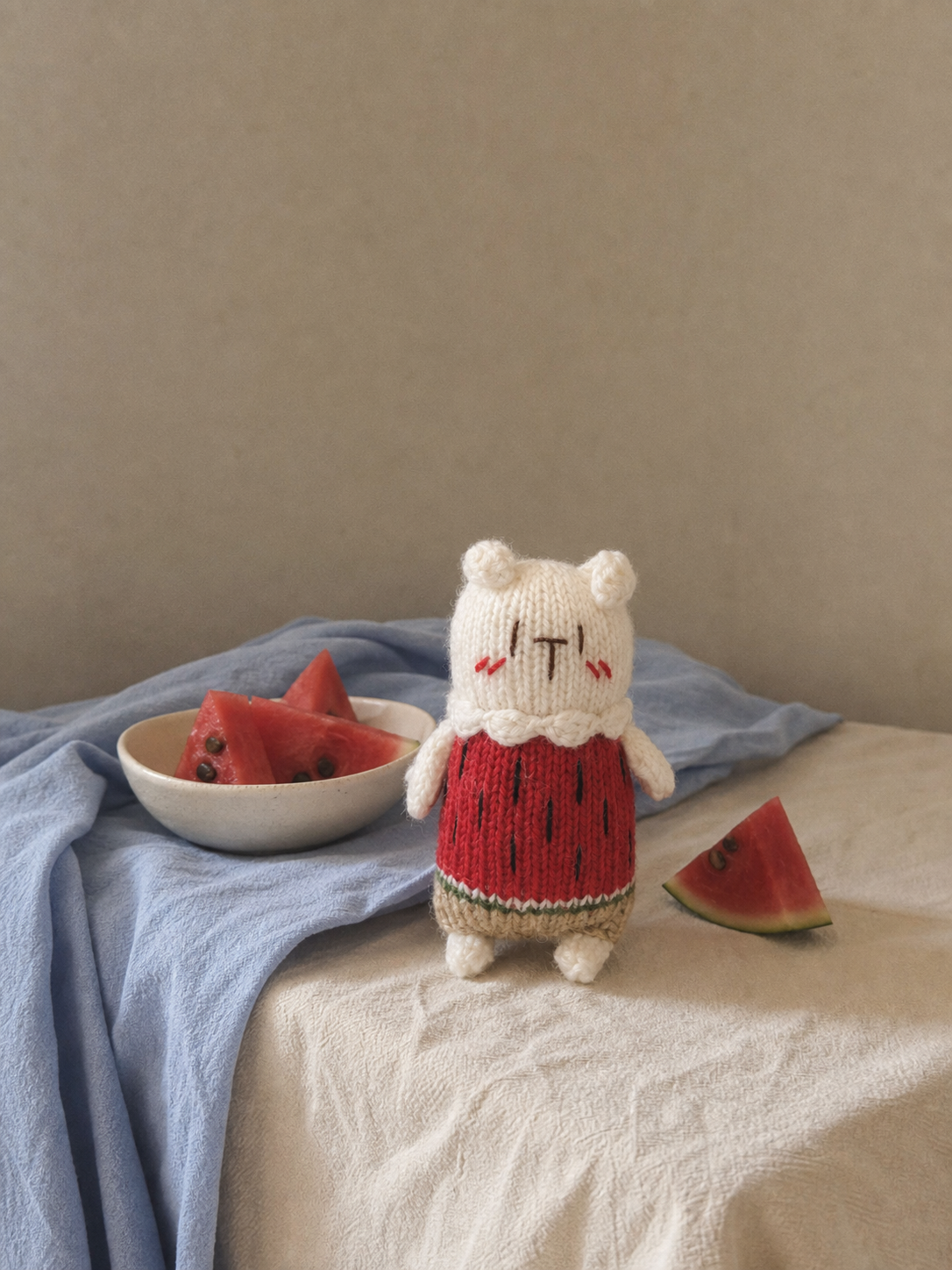 Fruit Friends Wool Crochet Keychain