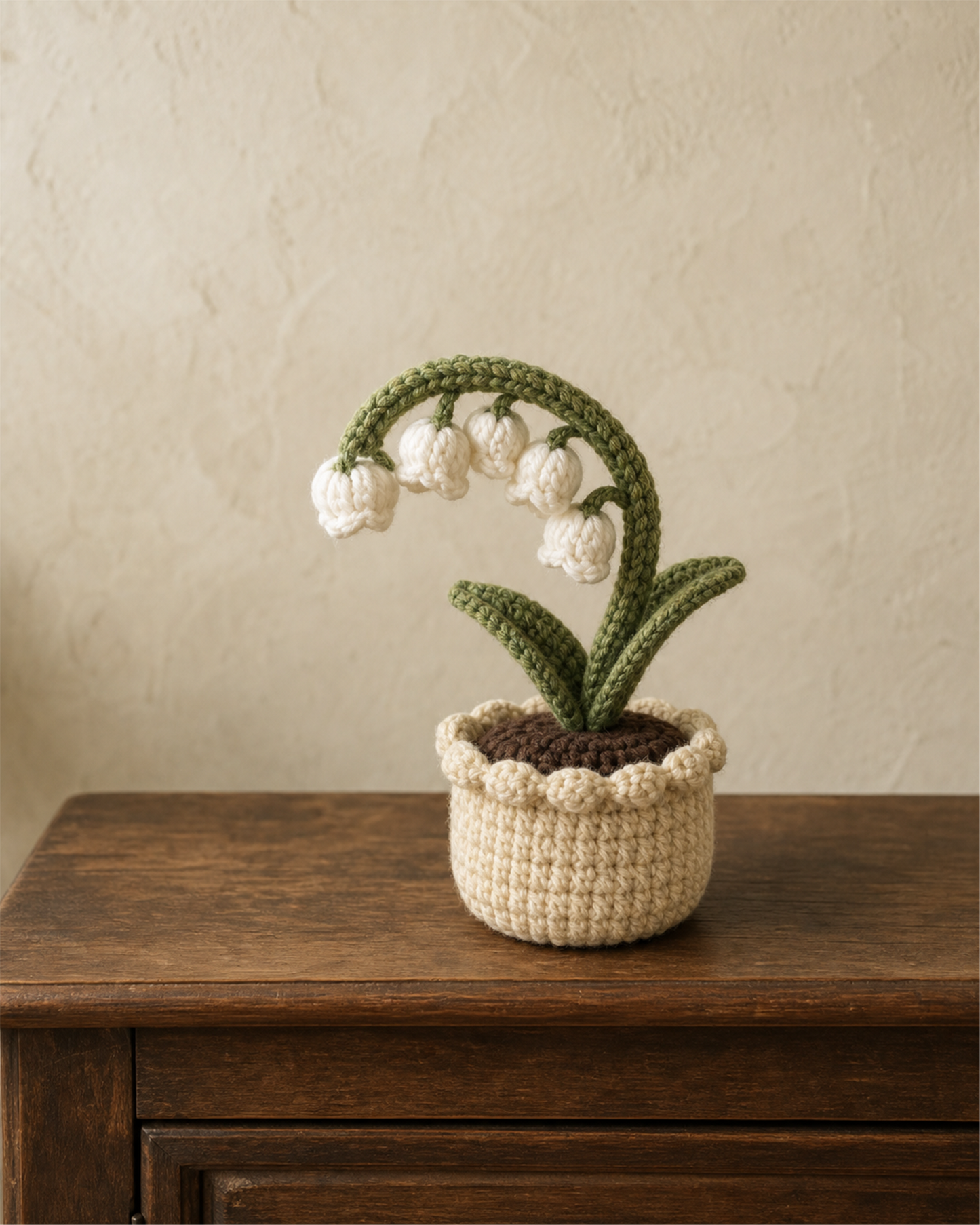 Bubble Lily of the Valley Mini Crochet Pot